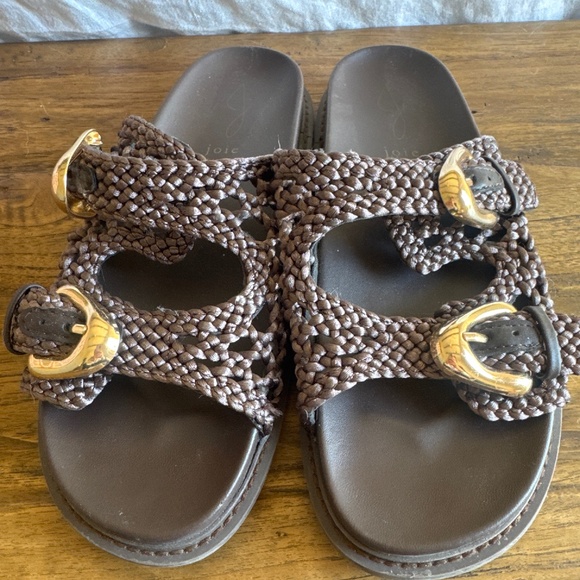 Joie Crochet Buckle Sandals - Picture 1 of 5